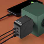 Rýchla USB nabíjačka 2x USB-C, USB-A, PD/QC 65 W, čierna Rýchla USB nabíjačka 2x USB-C, USB-A, PD/QC 65 W, čierna