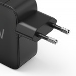 Rýchla USB nabíjačka GaN 2x USB-C, USB-A, PD 100 W, čierna Rýchla USB nabíjačka GaN 2x USB-C, USB-A, PD 100 W, čierna
