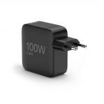 Rýchla USB nabíjačka GaN 2x USB-C, USB-A, PD 100 W, čierna Rýchla USB nabíjačka GaN 2x USB-C, USB-A, PD 100 W, čierna