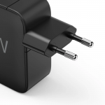Rýchla USB nabíjačka GaN 2x USB-C, USB-A, PD 100 W, čierna Rýchla USB nabíjačka GaN 2x USB-C, USB-A, PD 100 W, čierna
