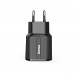 Nabíjačka, 2x USB-A, 12 W, čierna