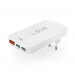 Rýchlonabíjačka, 2x USB-C, 1x USB-A, plochá mini nabíjačka, PD, 65 W, WS