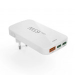 Rýchlonabíjačka, 2x USB-C, 1x USB-A, plochá mini nabíjačka, PD, 65 W, WS