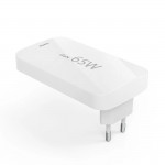 Rýchlonabíjačka, 2x USB-C, 1x USB-A, plochá mini nabíjačka, PD, 65 W, WS