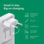 Rýchlonabíjačka, 2x USB-C, 1x USB-A, plochá mini nabíjačka, PD, 65 W, WS