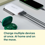 Rýchlonabíjačka, 2x USB-C, 1x USB-A, plochá mini nabíjačka, PD, 65 W, WS Rýchlonabíjačka, 2x USB-C, 1x USB-A, plochá mini nabíjačka, PD, 65 W, WS
