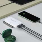 Rýchlonabíjačka, 2x USB-C, 1x USB-A, plochá mini nabíjačka, PD, 65 W, WS