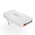 Rýchlonabíjačka, 2x USB-C, 1x USB-A, plochá mini nabíjačka, PD, 65 W, WS