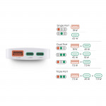 Rýchlonabíjačka, 2x USB-C, 1x USB-A, plochá mini nabíjačka, PD, 65 W, WS