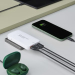 Rýchlonabíjačka, 2x USB-C, 1x USB-A, plochá mini nabíjačka, PD, 65 W, WS