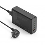 USB nabíjačka GaN, 5 portov, 4x USB‑C + USB‑A, PD, 240 W