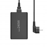USB nabíjačka GaN, 5 portov, 4x USB‑C + USB‑A, PD, 240 W