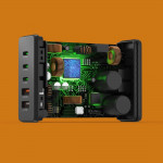 USB nabíjačka GaN, 5 portov, 3x USB‑C + 2x USB‑A, PD, 140 W