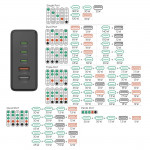 USB nabíjačka GaN, 5 portov, 3x USB‑C + 2x USB‑A, PD, 140 W USB nabíjačka GaN, 5 portov, 3x USB‑C + 2x USB‑A, PD, 140 W