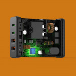 USB nabíjačka GaN, 4 porty, 2x USB‑C + 2x USB‑A, PD, 65 W