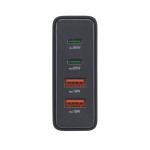 USB nabíjačka GaN, 4 porty, 2x USB‑C + 2x USB‑A, PD, 65 W USB nabíjačka GaN, 4 porty, 2x USB‑C + 2x USB‑A, PD, 65 W