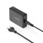 USB nabíjačka GaN, 4 porty, 2x USB‑C + 2x USB‑A, PD, 65 W