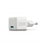 Rýchlonabíjačka, USB-C, supermini nabíjačka, PD, 20 W, biela