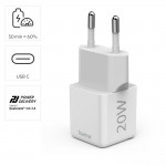 Rýchlonabíjačka, USB-C, supermini nabíjačka, PD, 20 W, biela Rýchlonabíjačka, USB-C, supermini nabíjačka, PD, 20 W, biela