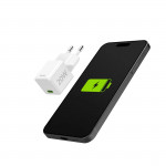 Rýchlonabíjačka, USB-C, supermini nabíjačka, PD, 20 W, biela