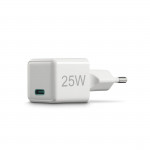 Rýchlonabíjačka, USB-C, super mini nabíjačka, PD, 25 W, biela
