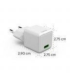 Rýchlonabíjačka, USB-C, super mini nabíjačka, PD, 25 W, biela Rýchlonabíjačka, USB-C, super mini nabíjačka, PD, 25 W, biela