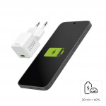 Rýchlonabíjačka, USB-C, super mini nabíjačka, PD, 25 W, biela Rýchlonabíjačka, USB-C, super mini nabíjačka, PD, 25 W, biela