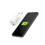 Rýchlonabíjačka, USB-C, super mini nabíjačka, PD, 25 W, biela