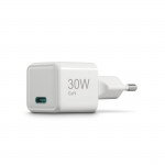 Rýchlonabíjačka, GaN, USB-C, super mini nabíjačka, PD, 30 W, biela