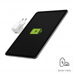 Rýchlonabíjačka, GaN, USB-C, super mini nabíjačka, PD, 30 W, biela Rýchlonabíjačka, GaN, USB-C, super mini nabíjačka, PD, 30 W, biela