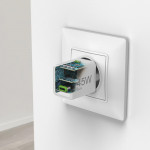Rýchlonabíjačka, GaN, USB-C, super mini nabíjačka, PD, 45 W, biela