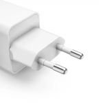 Rýchlonabíjačka, GaN, 2x USB-C, super mini nabíjačka, PD, 40 W, biela Rýchlonabíjačka, GaN, 2x USB-C, super mini nabíjačka, PD, 40 W, biela