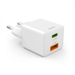 Rýchla USB nabíjačka USB-C + USB-A, PD/QC, 20 W