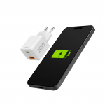 Rýchla USB nabíjačka USB-C + USB-A, PD/QC, 20 W