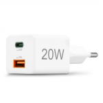 Rýchla USB nabíjačka USB-C + USB-A, PD/QC, 20 W