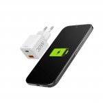 Rýchla USB nabíjačka USB-C + USB-A, PD/QC, 30 W