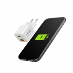 Rýchla USB nabíjačka USB-C + USB-A, PD/QC, 30 W