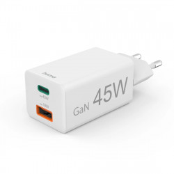 Rýchla USB nabíjačka GaN USB-C + USB-A, PD/QC, 45 W