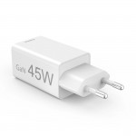 Rýchla USB nabíjačka GaN USB-C + USB-A, PD/QC, 45 W