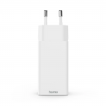 Rýchlonabíjačka, GaN, 2x USB-C, 1x USB-A, mini nabíjačka, PD, 65 W, biela