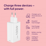 Rýchla USB nabíjačka GaN 2x USB-C + USB-A, PD/QC, 100 W
