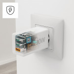 Rýchla USB nabíjačka GaN 2x USB-C + USB-A, PD/QC, 100 W Rýchla USB nabíjačka GaN 2x USB-C + USB-A, PD/QC, 100 W