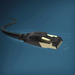 Sieťový kábel, CAT-8, 40 Gbit/s, S/FTP tienený, 1,5 m