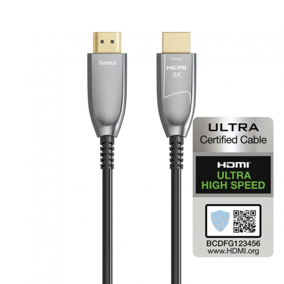 Ultra High Speed HDMI™ kábel AOC, optický, certifikovaný, 8K, 20 m