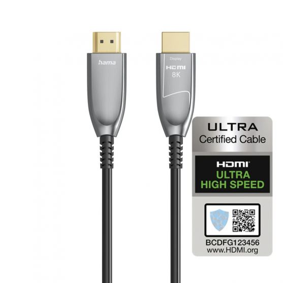 Ultra High Speed HDMI™ kábel AOC, optický, certifikovaný, 8K, 20 m