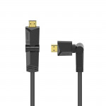 High Speed HDMI™ kábel, otočný, samec‑samec, Ethernet, 1,5 m