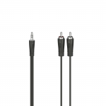 Audio kábel, 3,5 mm jack zástrčka - 2 cinch zástrčky, stereo, 0,75 m