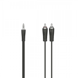 Audio kábel, 3,5 mm jack zástrčka - 2 cinch zástrčky, stereo, 0,75 m