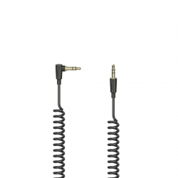 Špirálový kábel Flexi‑Slim, 3,5 mm jack 90°, stereo, 0,75 m