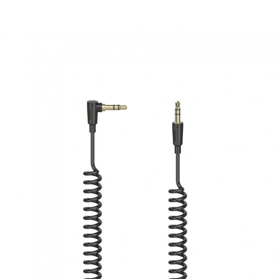 Špirálový kábel Flexi‑Slim, 3,5 mm jack 90°, stereo, 1,5 m